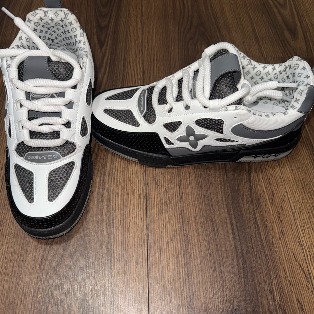 Louis Vuitton Monogram Black and White Sneakers